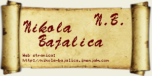 Nikola Bajalica vizit kartica